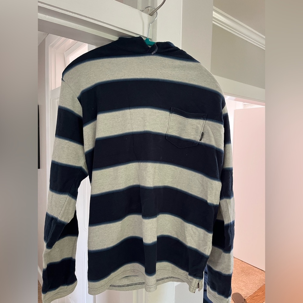 Billabong Navy and Cream Striped Sweater